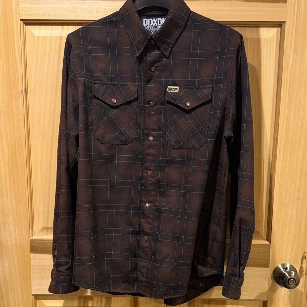 DIXXON Dark Brown Checkered Men's flannel